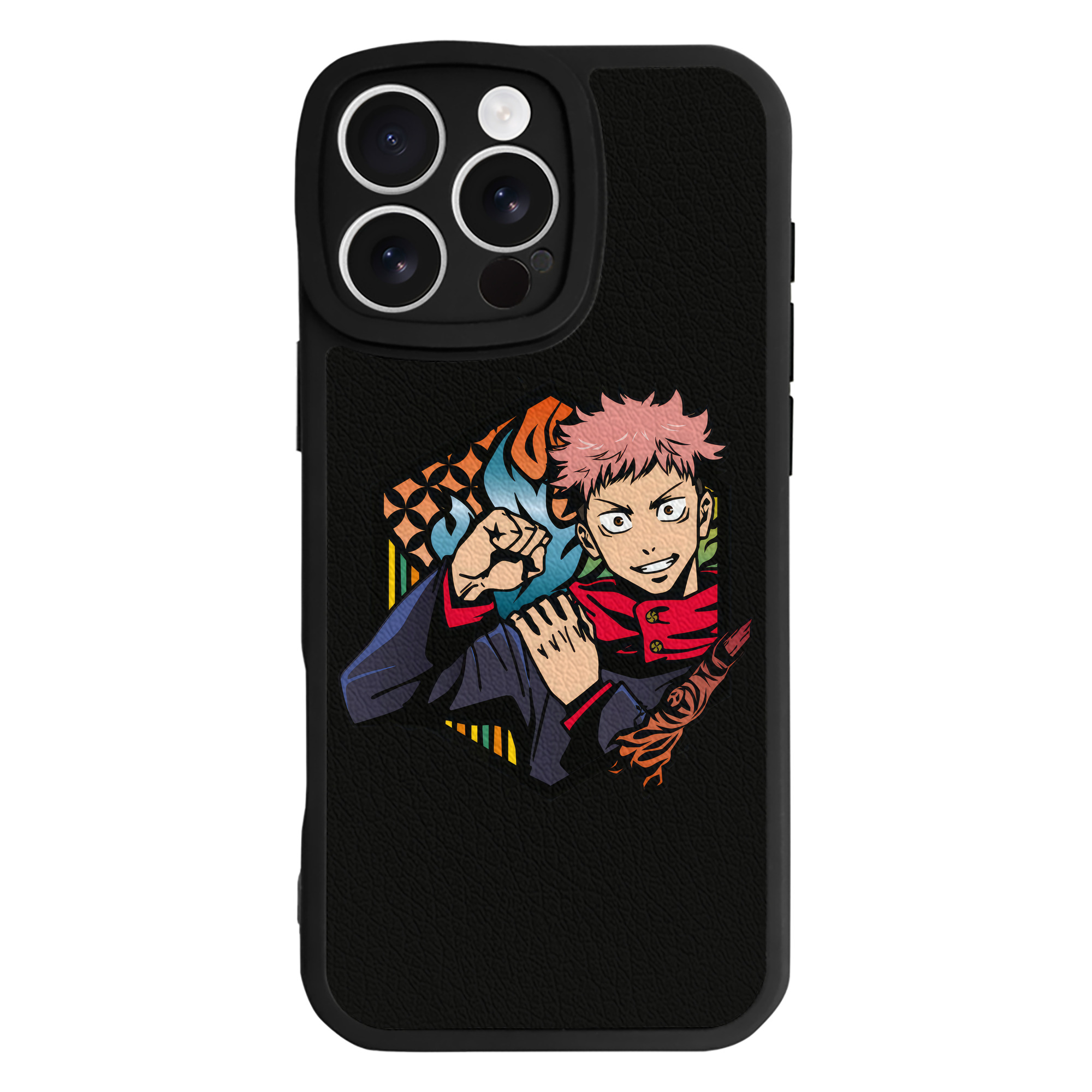 （画像用） 呪術廻戦 Jujutsu Kaisen 【iPhone 16シリーズ対応】シリコンスマホケース（レザー調） 材質：シリコン